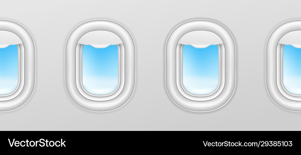 Aircraft windows airplane illuminators plane Aircraft windows airplane illuminators plane vector image