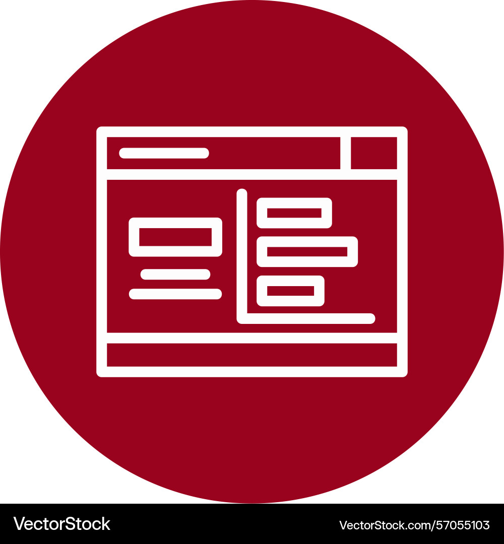 Bar chart line circle style icon design vector image