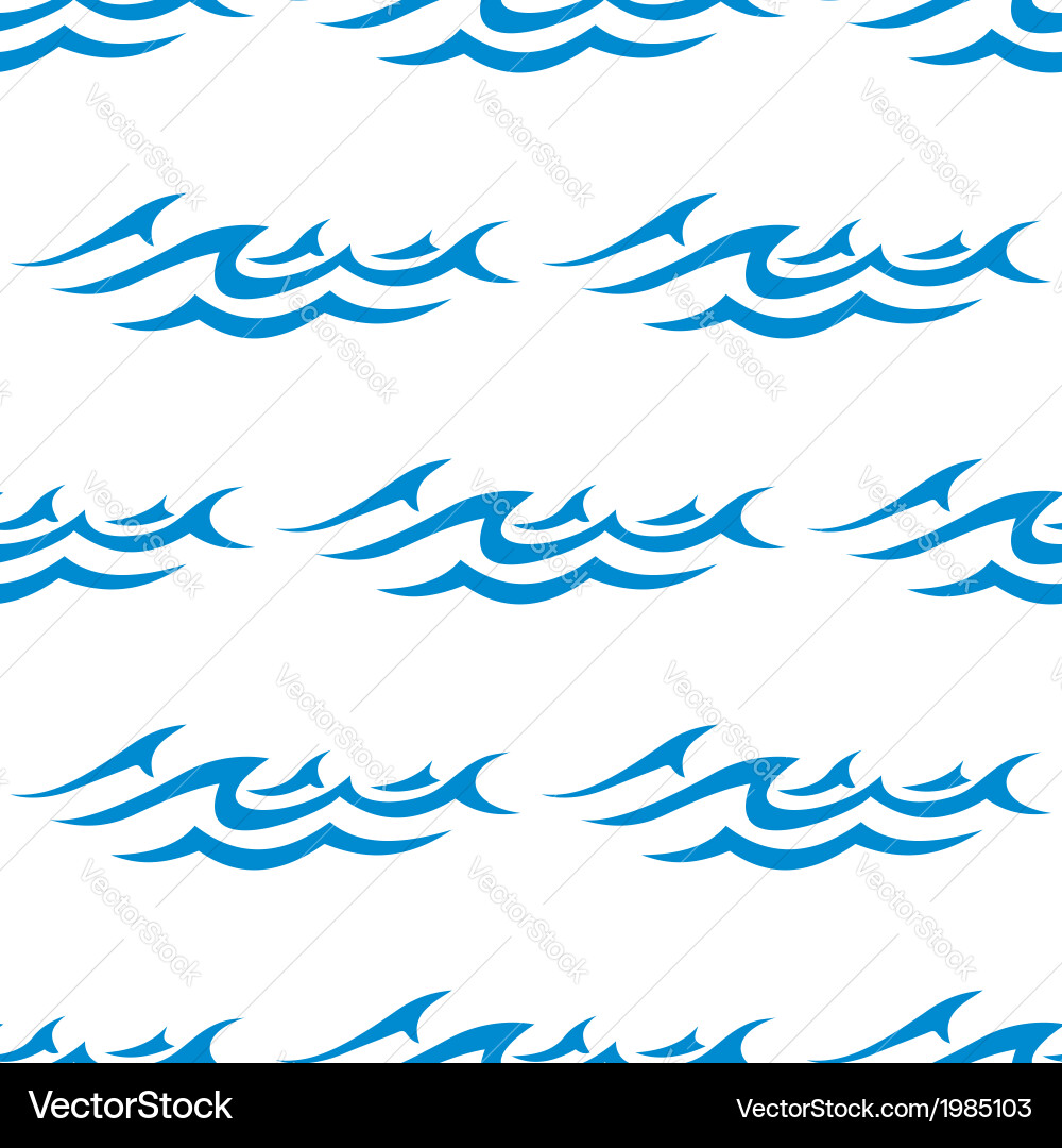 Blue Ocean Wave Pattern vector image