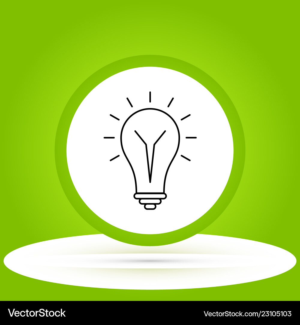 Bulb icon in creative design with elements vector image