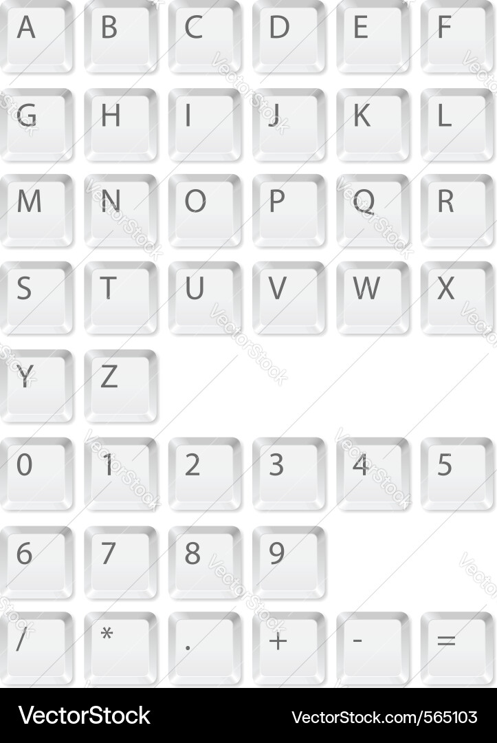 Close-up Keyboard View vector image