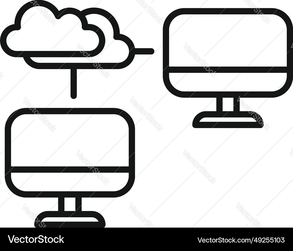 Computer data transfer icon outline Computer data transfer icon outline Vector Image
