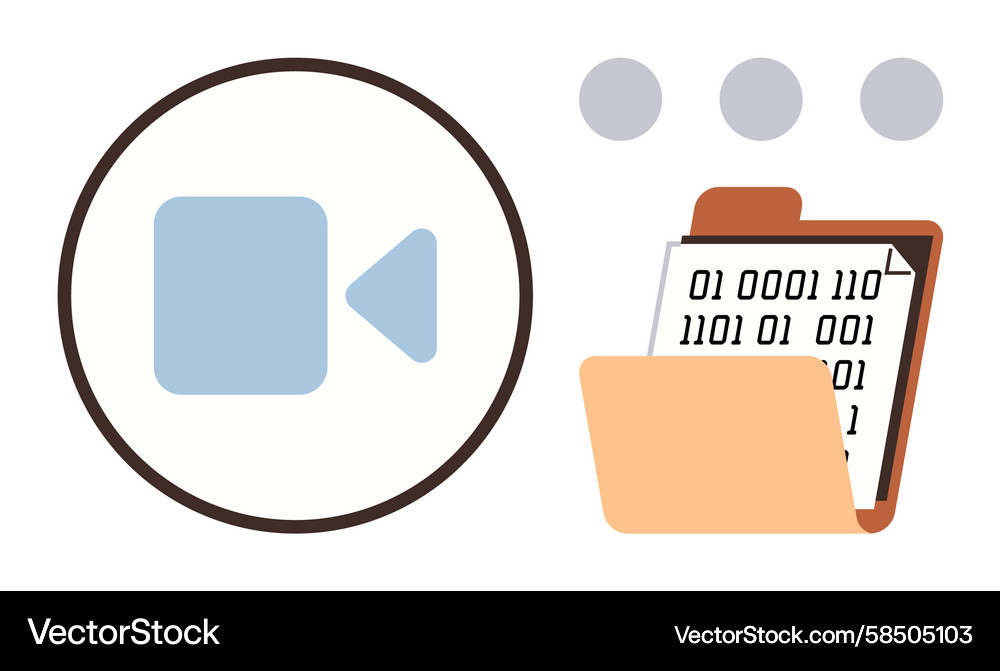 Digital File Storage & Management Vector Image
