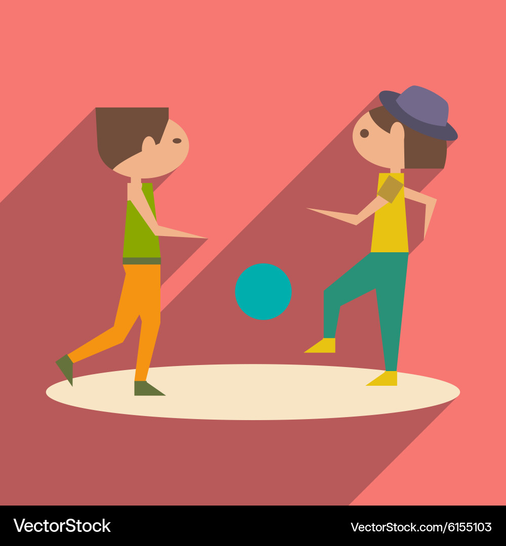 Flat with shadow icon and mobile application vector image