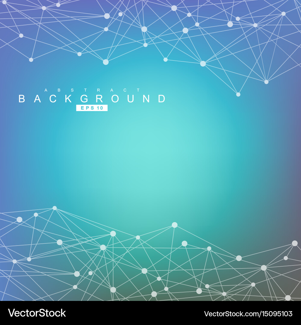 Geometric abstract background with connected line vector image