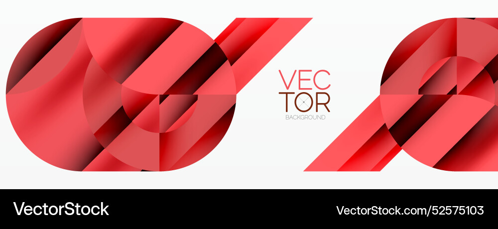 Geometric diagonal line and circle shape wide Geometric diagonal line and circle shape wide vector image