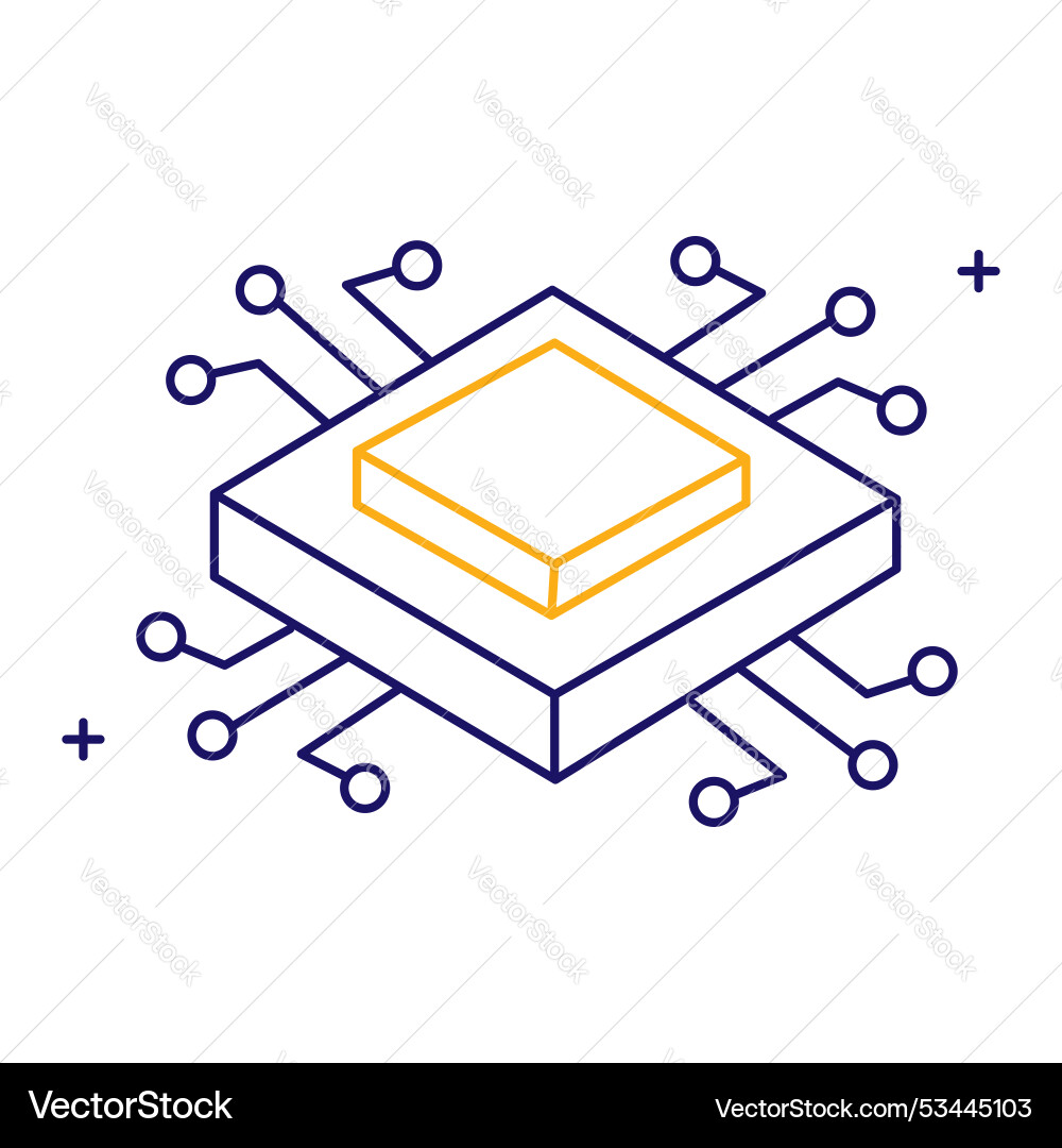 Hardware and cpu performance icon design vector image