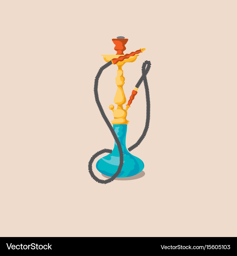 Hookah for print and web vector image