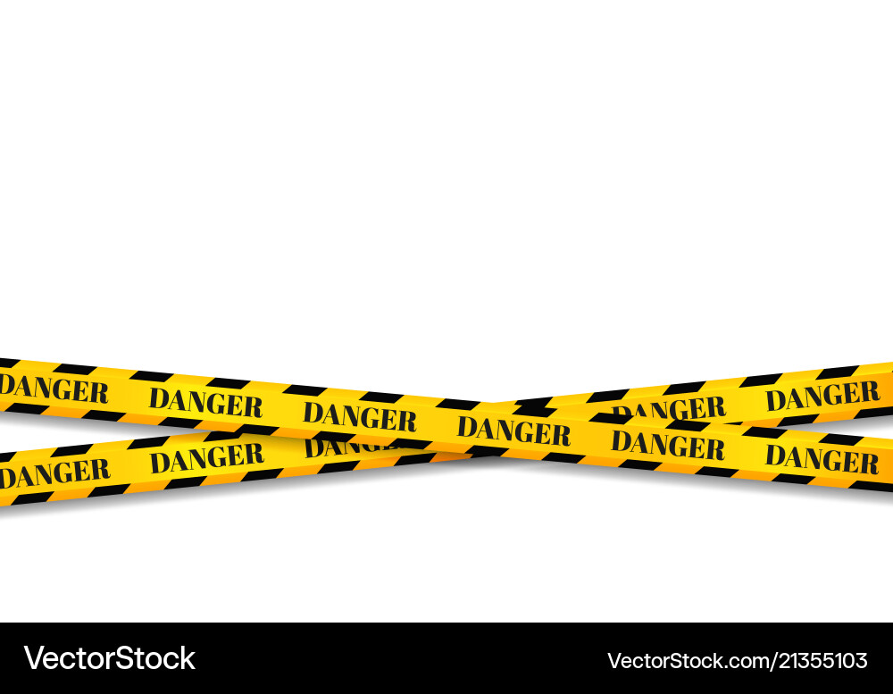 Isolated lines of insulation realistic warning Isolated lines of insulation realistic warning vector image