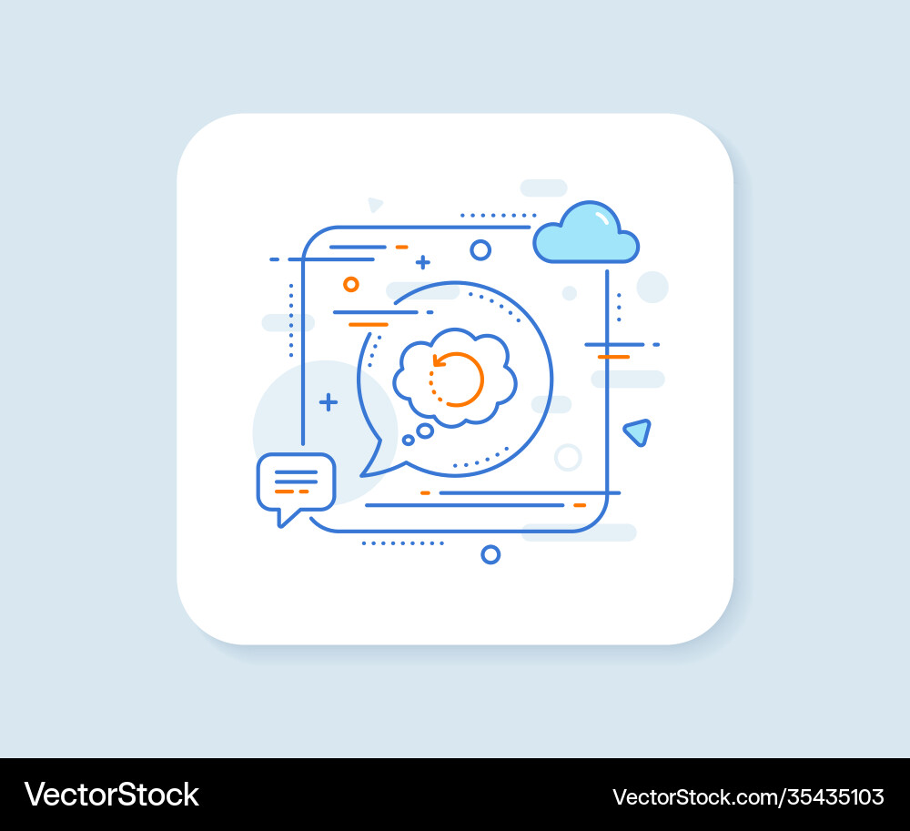 Recovery info line icon backup data sign restore Vector Image