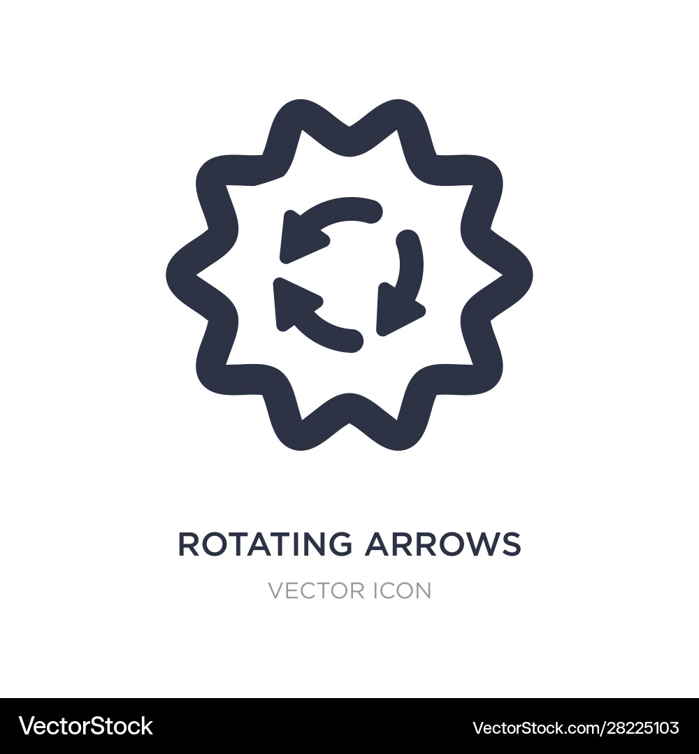 Rotating arrows icon on white background simple vector image