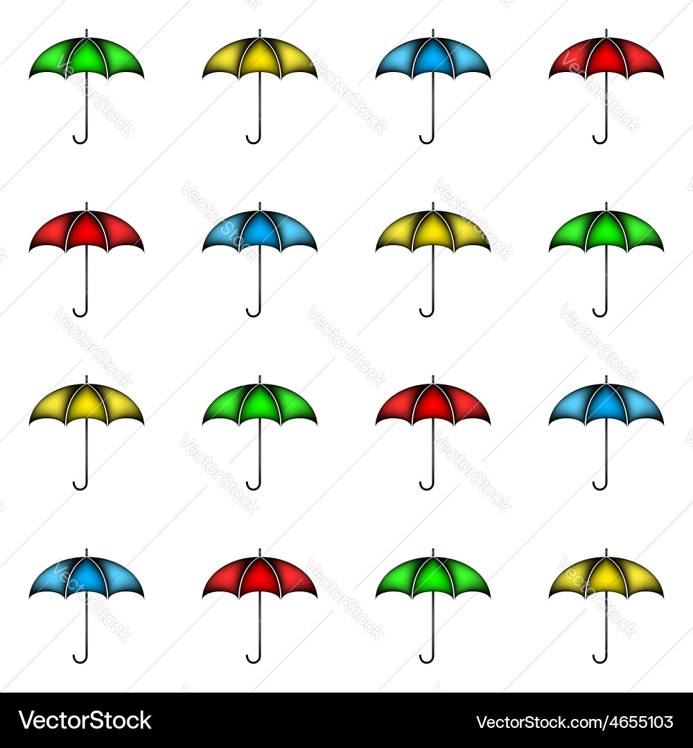 Seamless pattern of row colorful umbrellas Vector Image