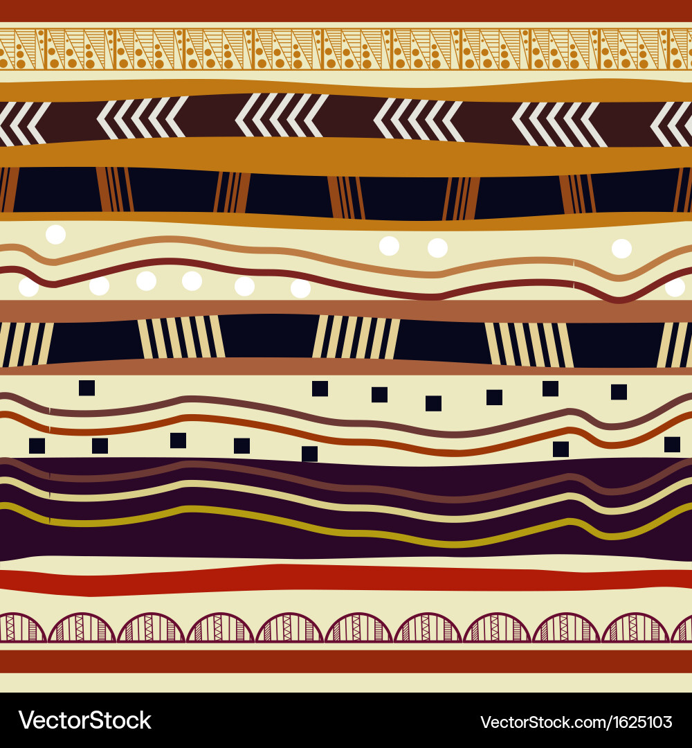 Seamless pattern with elements of tribal style vector image