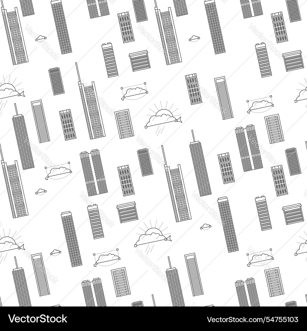 Seamless pattern with modern german buildings Vector Image