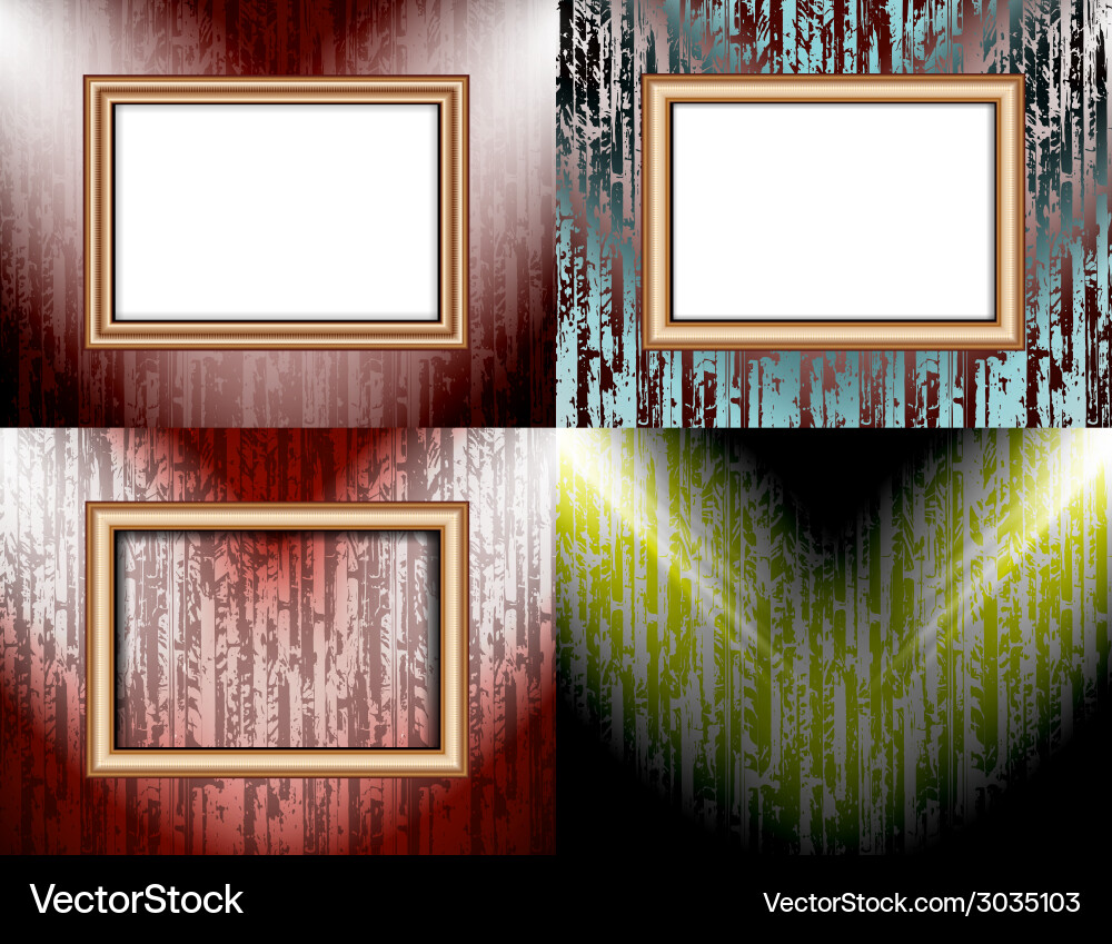Set of colorful abstract backgrounds and frames Vector Image