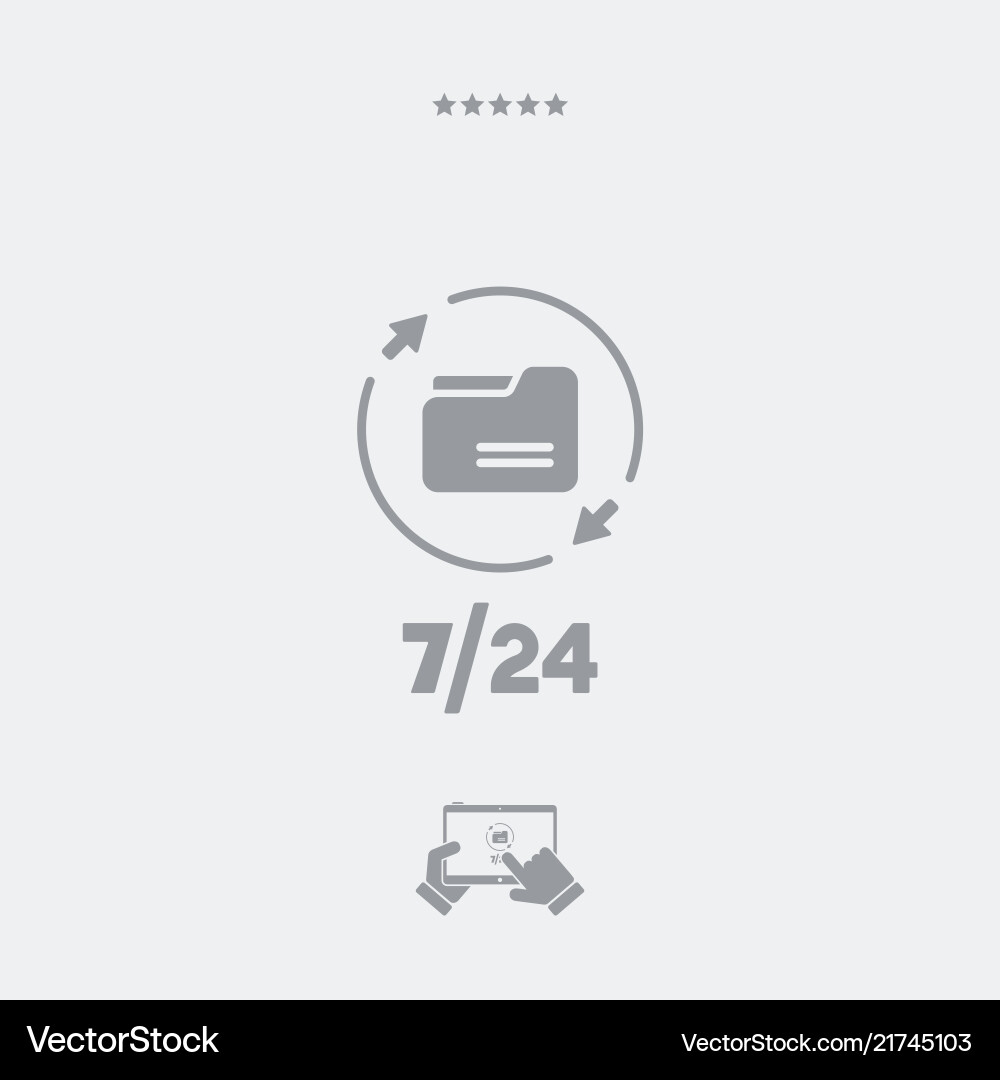Steady data services - web icon Vector Image