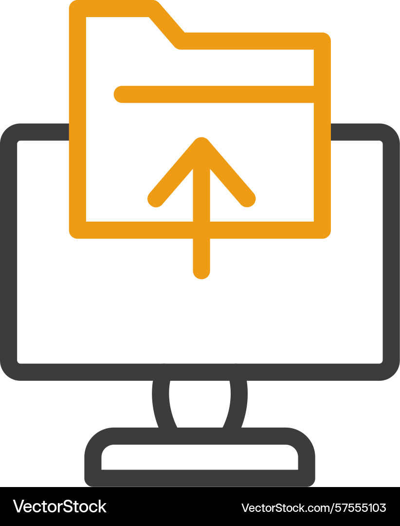 Upload two color icon Vector Image