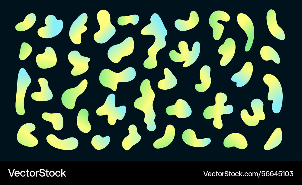 Verschiedene Gradienten blobs blotch Formen Verschiedene Gradienten blobs blotch Formen Vektorbild