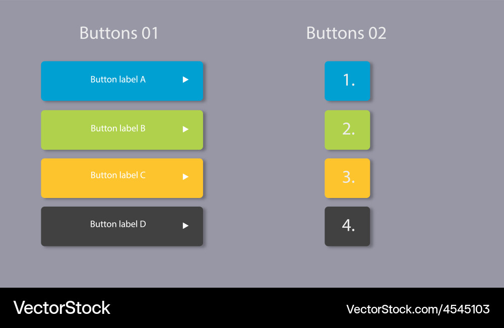 Website buttons Vector Image