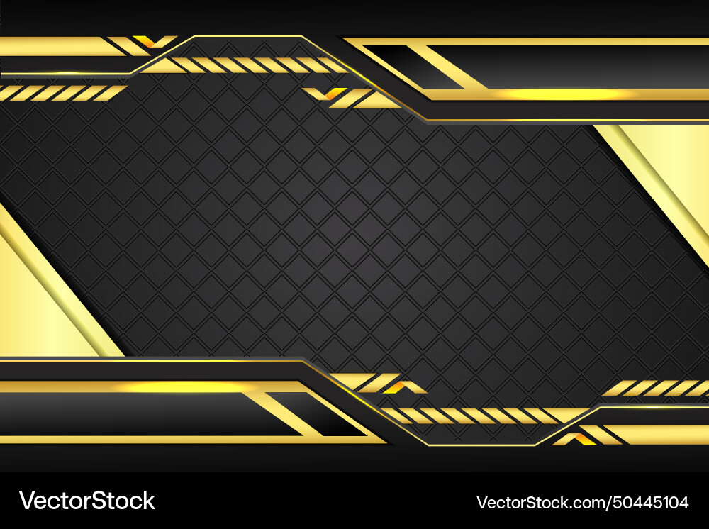 Abstract background rectangle shape with gold Vector Image