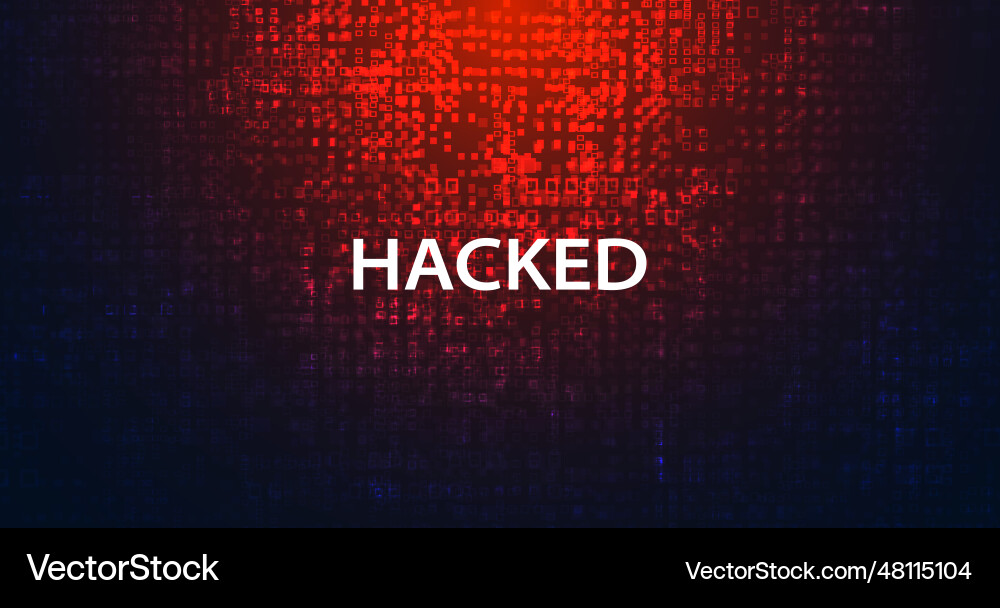 Abstract binary signal or are warned hacked Abstract binary signal or are warned hacked vector image