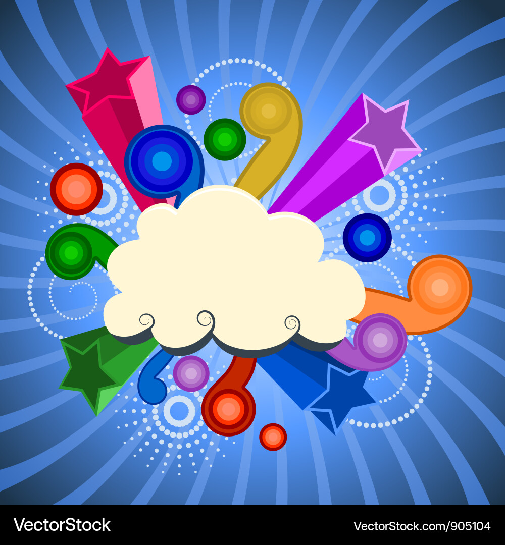 Abstract Blue Ray Background Vector Image
