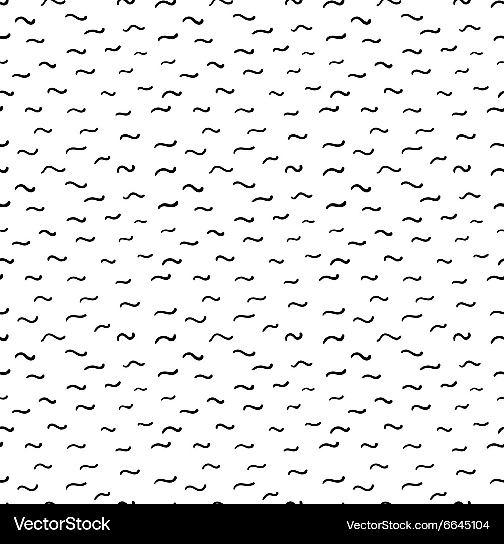 Abstract doodled seamless pattern from waves vector image