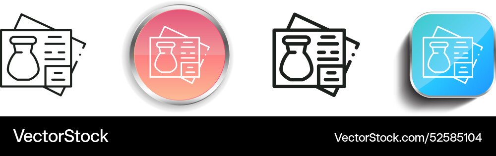Ceramics icon thin linear regular and button vector image