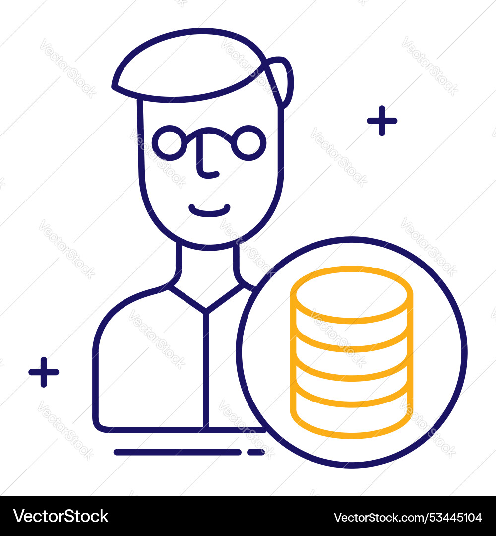 Data scientist and business analytics vector image
