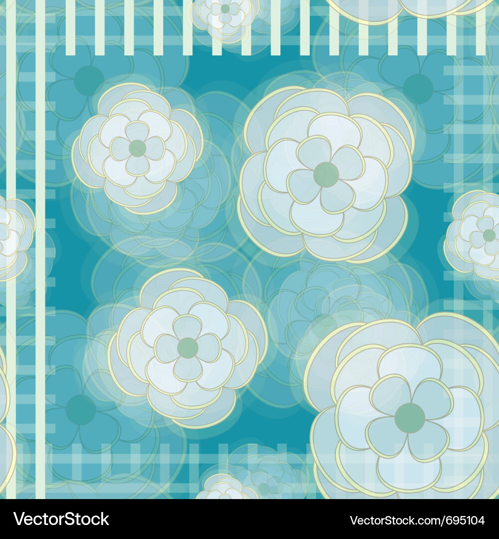 Delicate Floral Repeat vector image