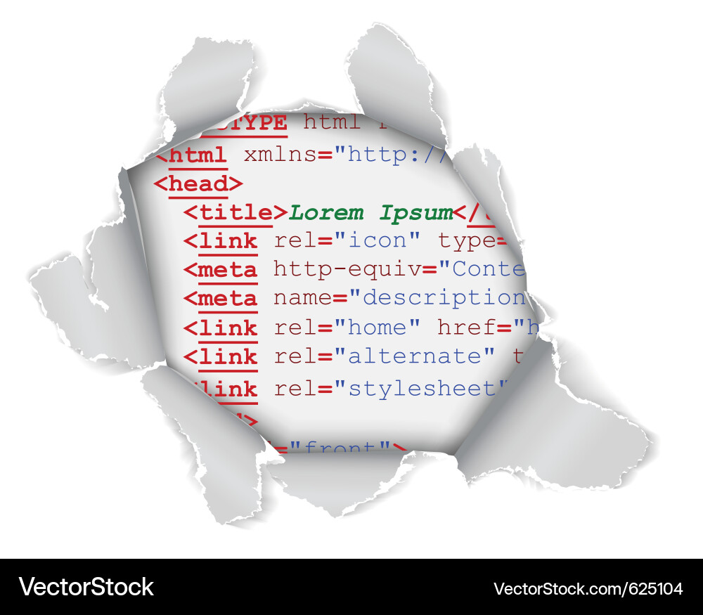 Digital Hole in Website Vector Image