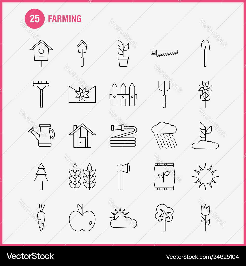 Farming line icon for web print and mobile uxui vector image