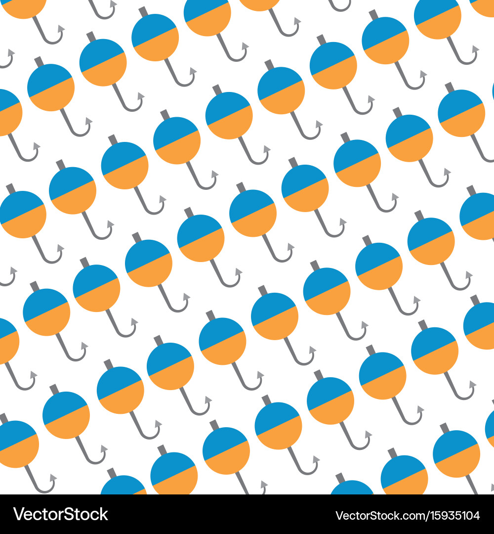 Fish hook pattern background Vector Image