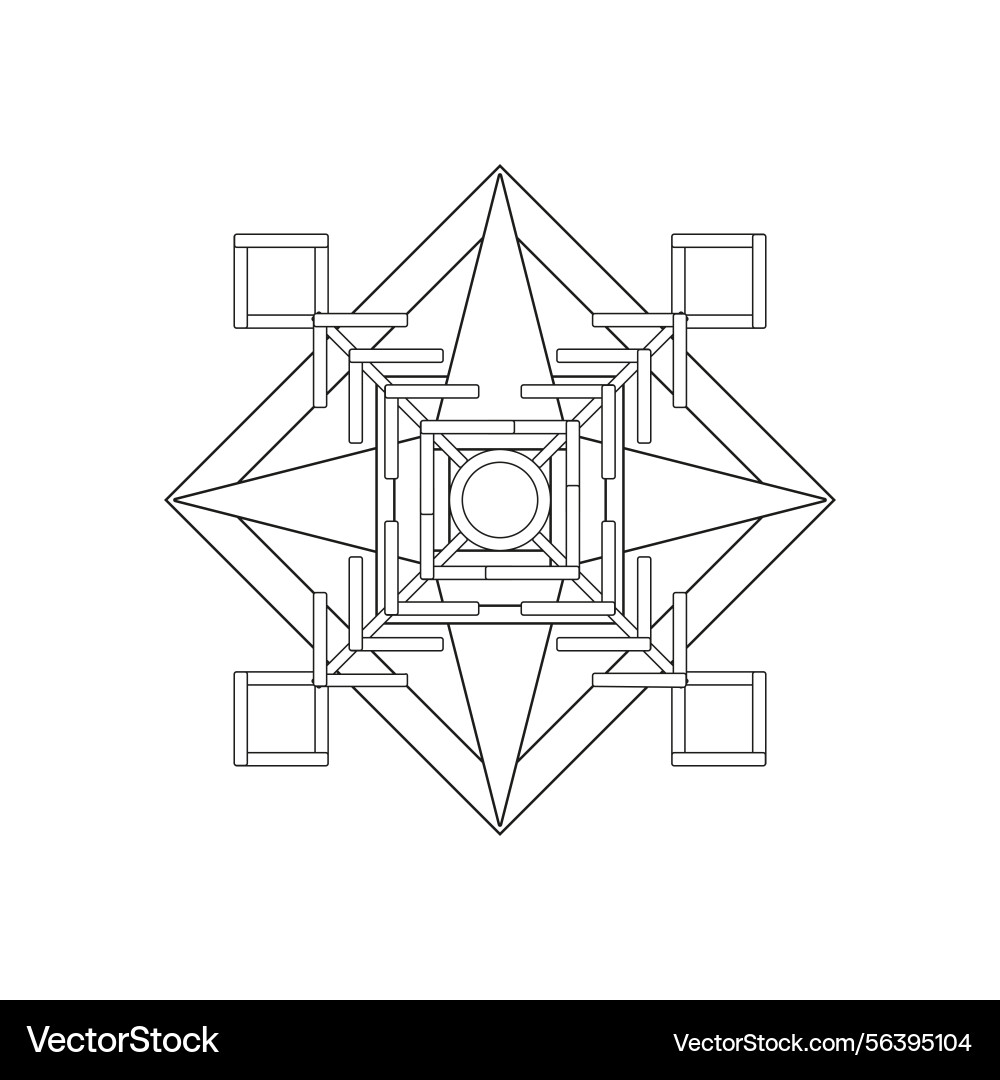 Geometric abstract shape symmetrical pattern Geometric abstract shape symmetrical pattern vector image