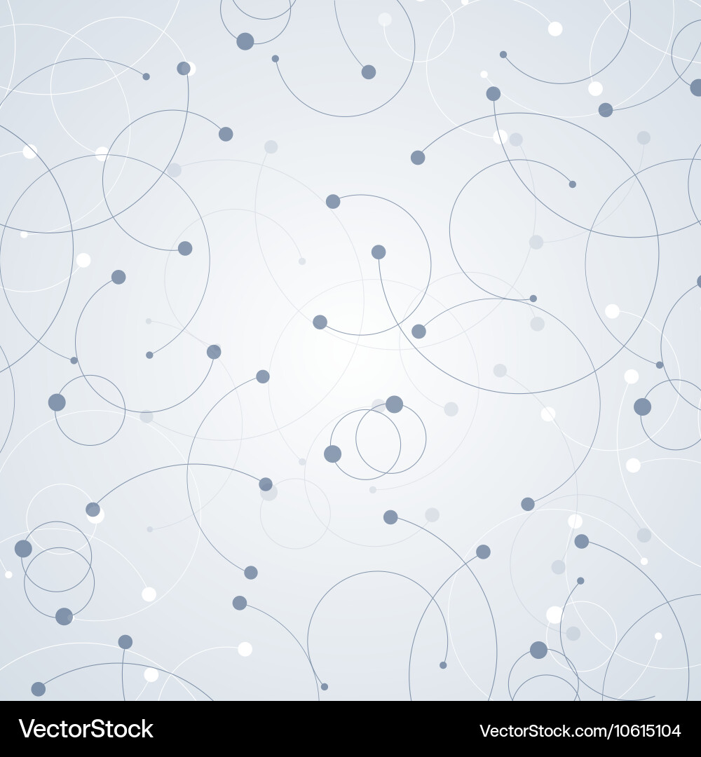 Geometric pattern with connected lines and dots Vector Image
