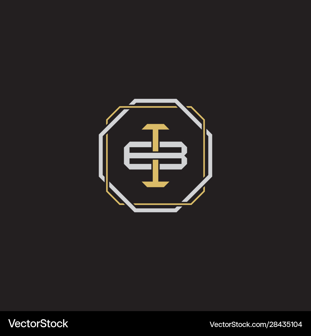 Ib initial letter overlapping interlock logo Ib initial letter overlapping interlock logo Vector Image