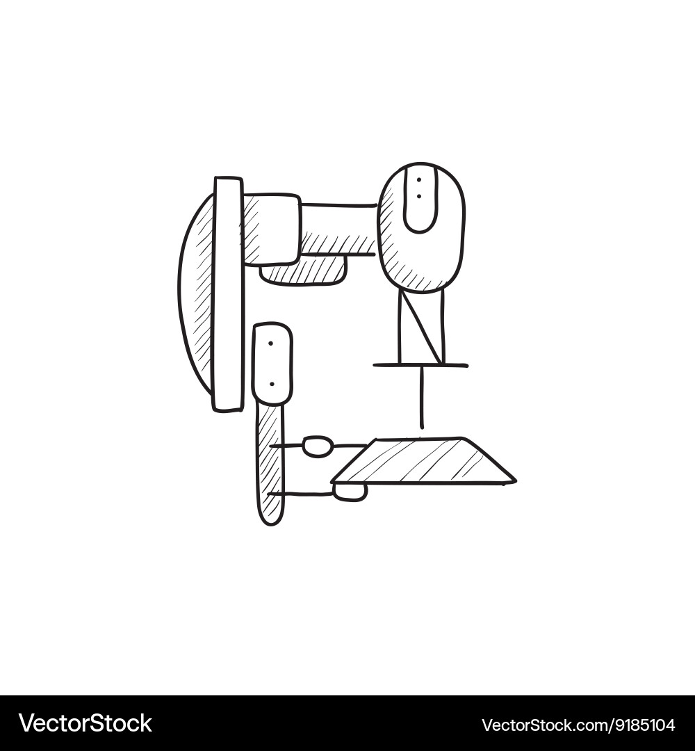 Industrial automated robot sketch icon vector image