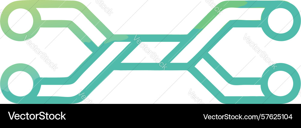 Intertwined circuit paths for data flow vector image