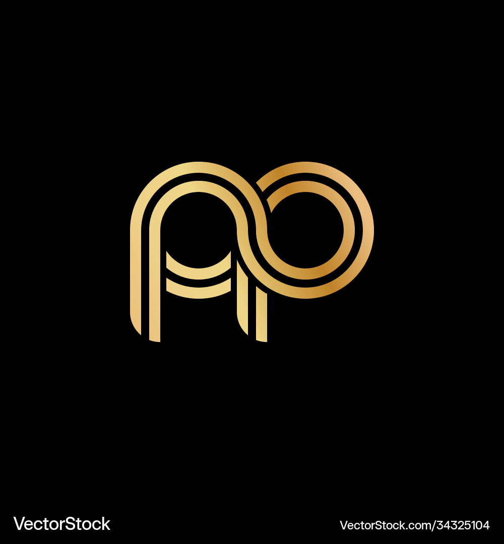 Lowercase letters p and flat bound design Lowercase letters p and flat bound design vector image