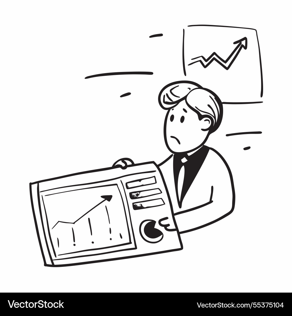 Manager with project failure report concept Manager with project failure report concept Vector Image
