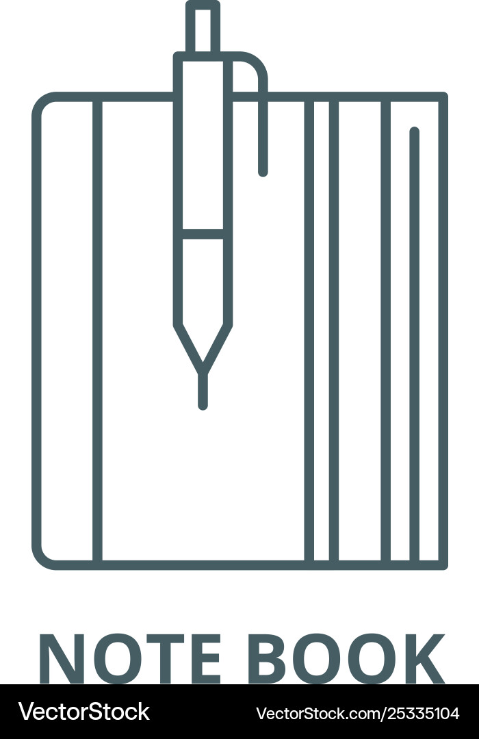 Note book line icon linear concept Vector Image