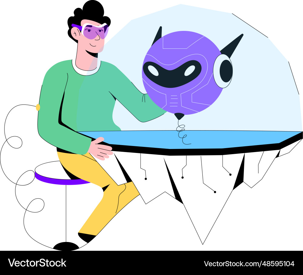 Robotics expert Vector Image