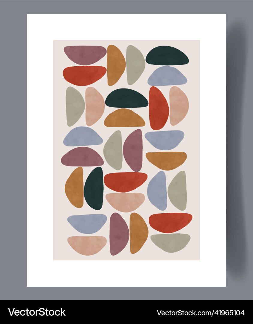 Scandinavian Abstract Print Set vector image