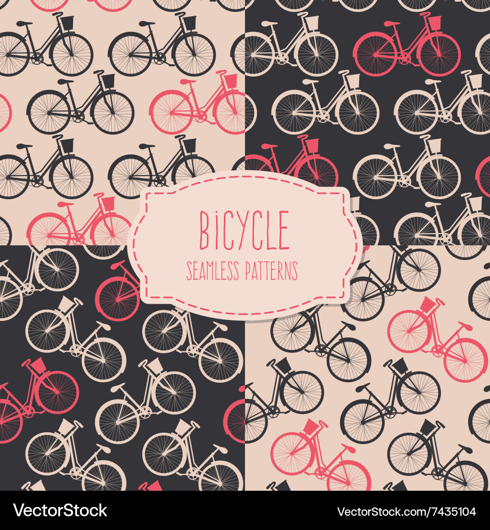 Set of seamless patterns vector image