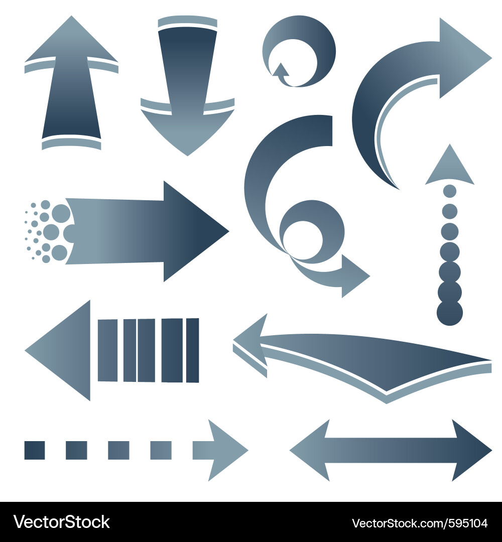 Set of various arrows Vector Image