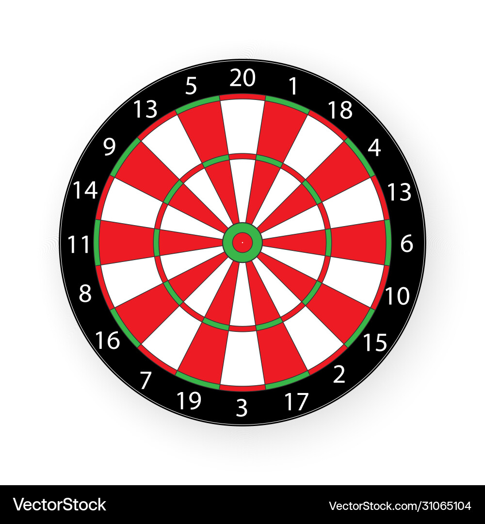 Target for game darts simple flat design Vector Image