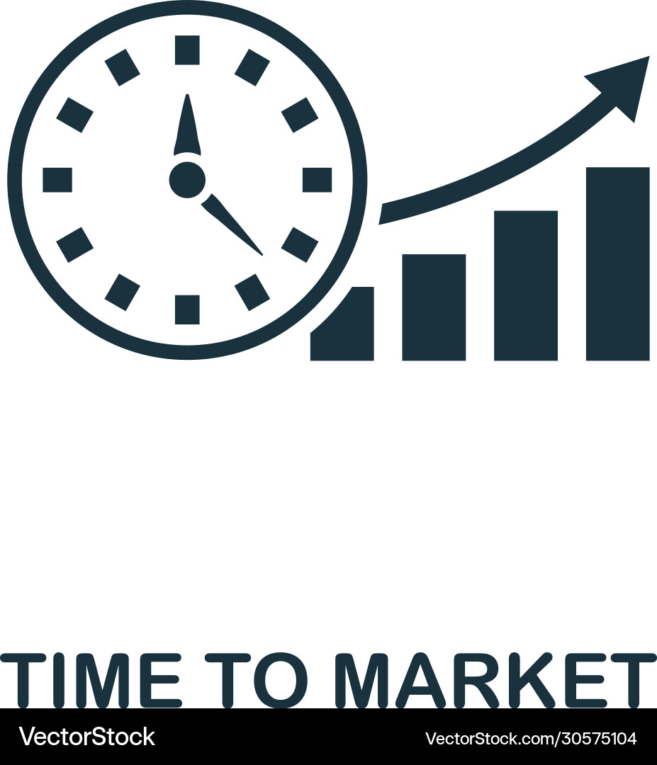 Time to market icon simple element from vector image