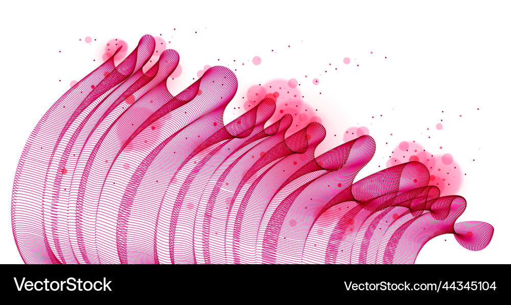 Wave of flowing particles abstract background Wave of flowing particles abstract background vector image