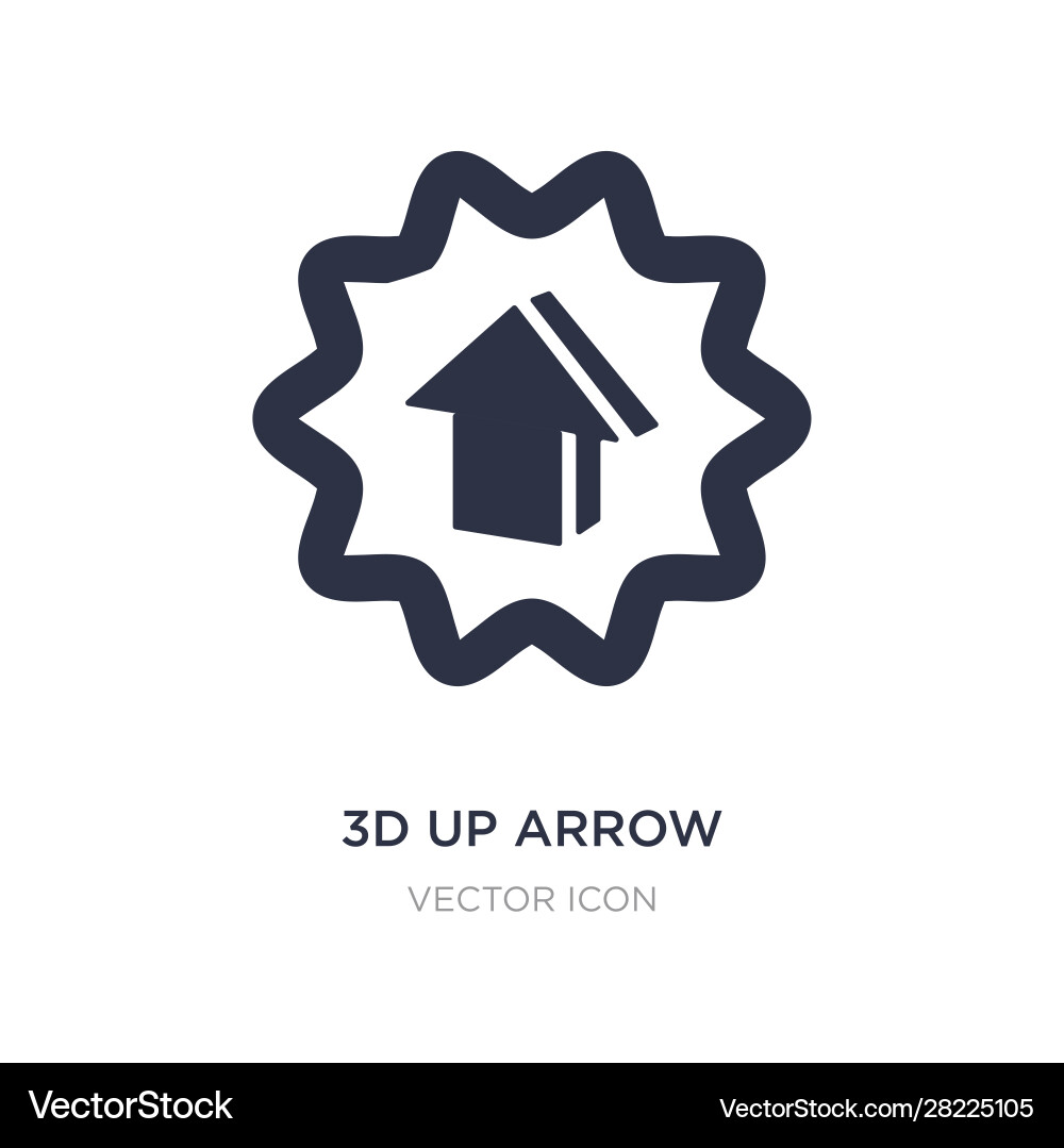 3d up arrow icon on white background simple Vector Image
