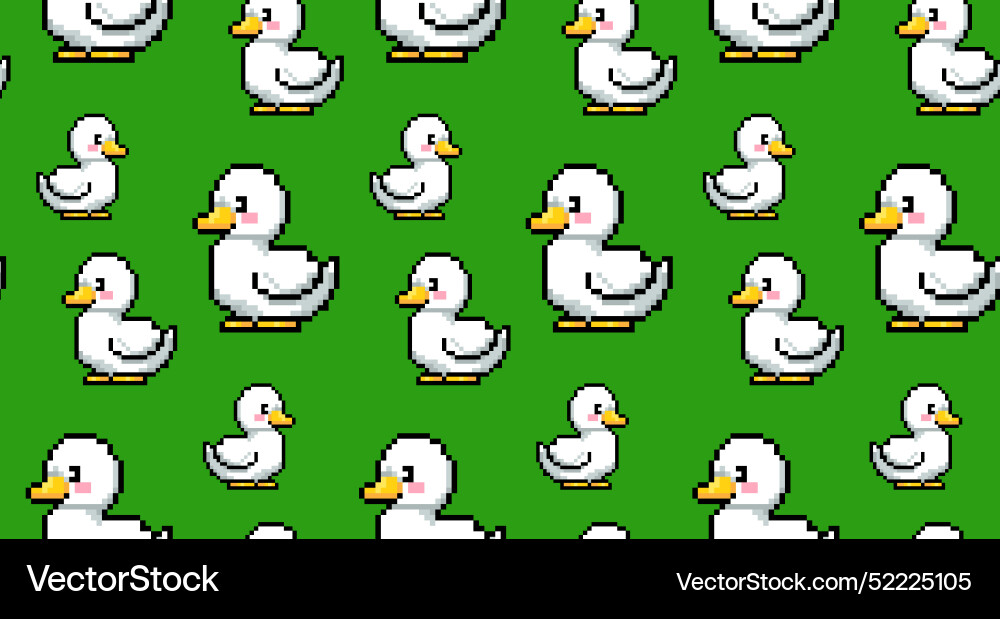 8 bit pixel duck 8 bit pixel duck vector image
